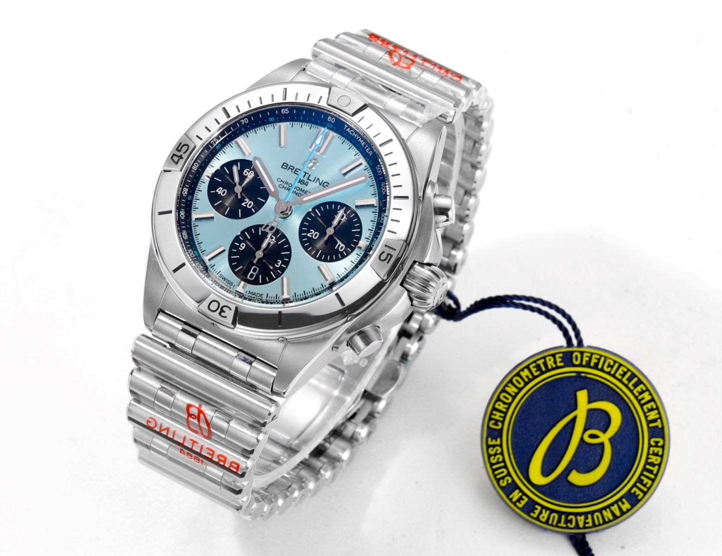 Replica Breitling Chronomat Men Automatic Ice Blue PB0134101C1S1 - Image 3