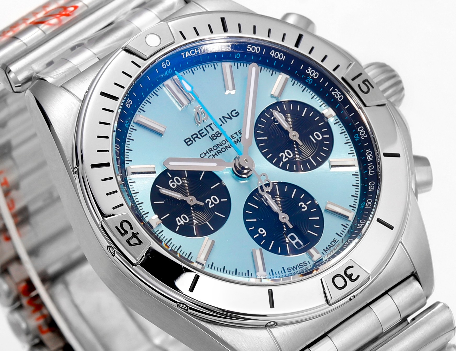 Replica Breitling Chronomat Men Automatic Ice Blue PB0134101C1S1 - Image 4