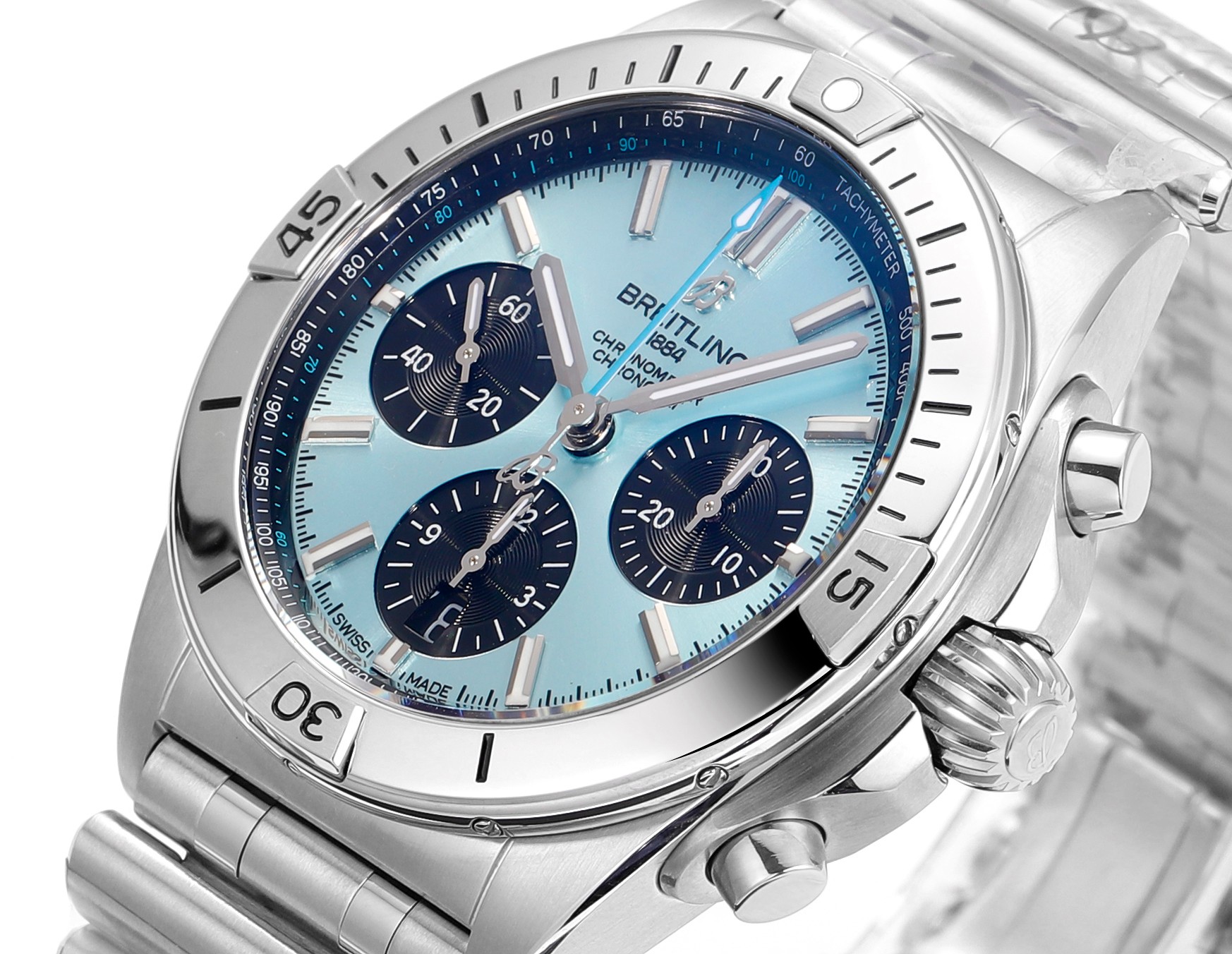 Replica Breitling Chronomat Men Automatic Ice Blue PB0134101C1S1 - Image 5