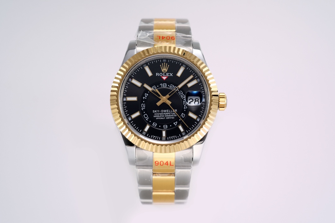 Super Clone Rolex Sky-Dweller 326933 42mm Bright Black Dial - Image 3