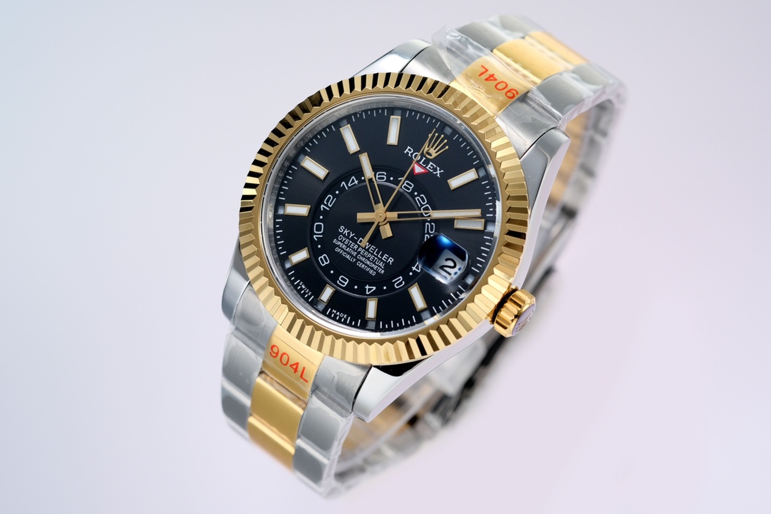 Super Clone Rolex Sky-Dweller 326933 42mm Bright Black Dial - Image 9