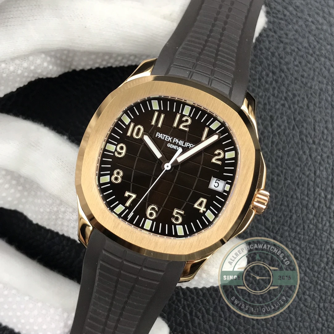 Replica Aquanaut 5167R-001 Date, Sweep seconds 40.8 mm, Rose gold