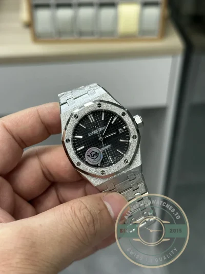 Superclone Audemars Piguet Royal Oak Black Dial 15454BC.GG.1259BC.03 37mm - Affordable Super Clone Watch
