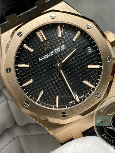 Replica Audemars Piguet Royal Oak Leather Strap 15500OR - Swiss Movement Replica Watch