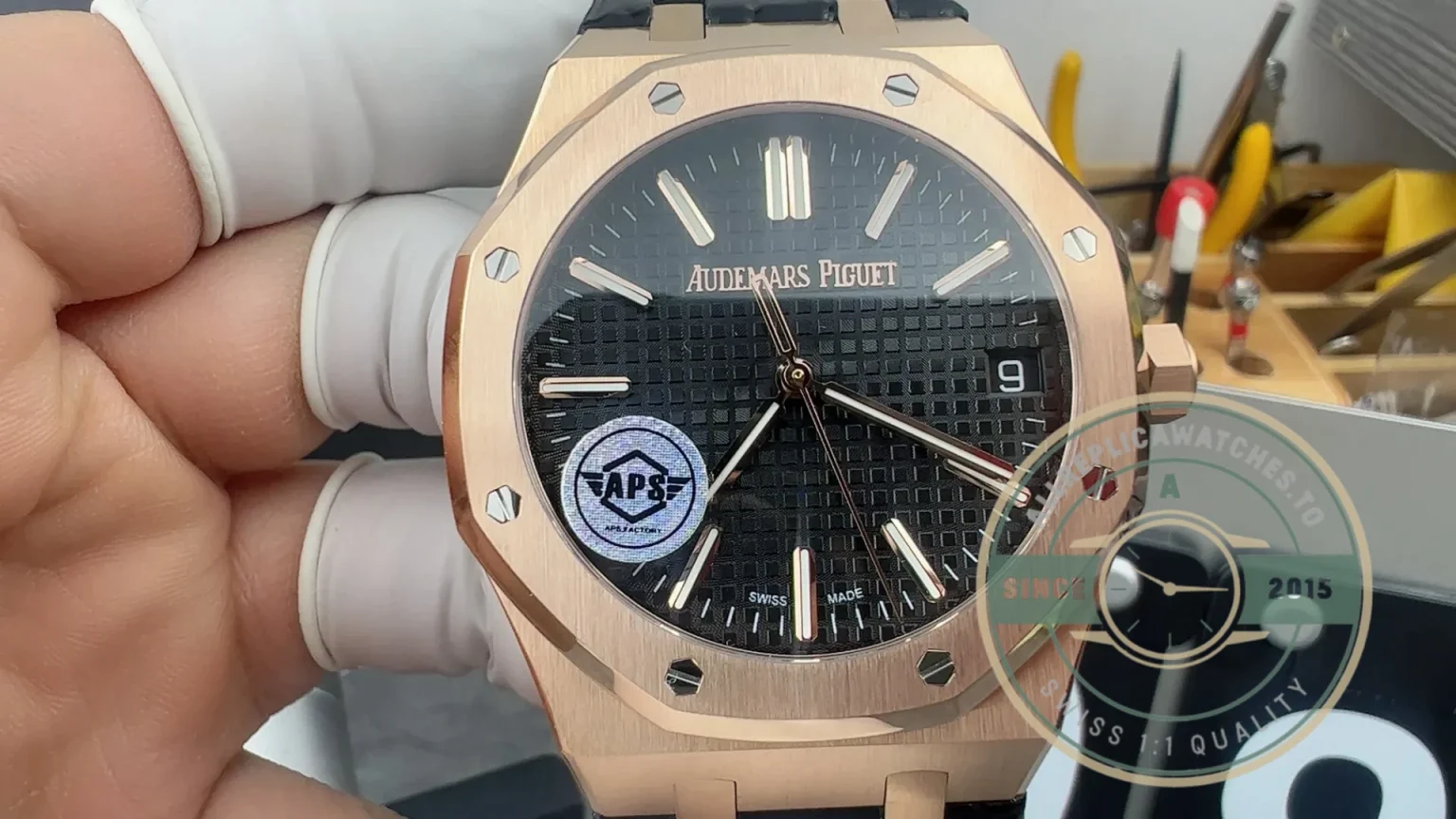 Superclone Audemars Piguet Royal Oak Black 15510OR.OO.D002CR.02 - Top-Tier Swiss Replica Watch