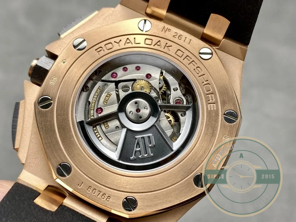 Replica Audemars Piguet Royal Oak Offshore Black Tapisserie Gold Dial 44mm 26401RO.OO.A002CA - Affordable Super Clone Watch