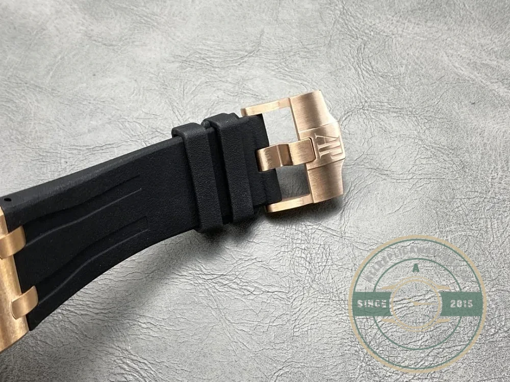 Replica Audemars Piguet Royal Oak Offshore Black Tapisserie Gold Dial 44mm 26401RO.OO.A002CA - Swiss Movement Replica Watch