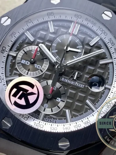 Replica Audemars Piguet Royal Oak Offshore Dark Grey Silver Dial 44mm 26405CE.OO.A002CA.01 - Factory Super Clone Watch