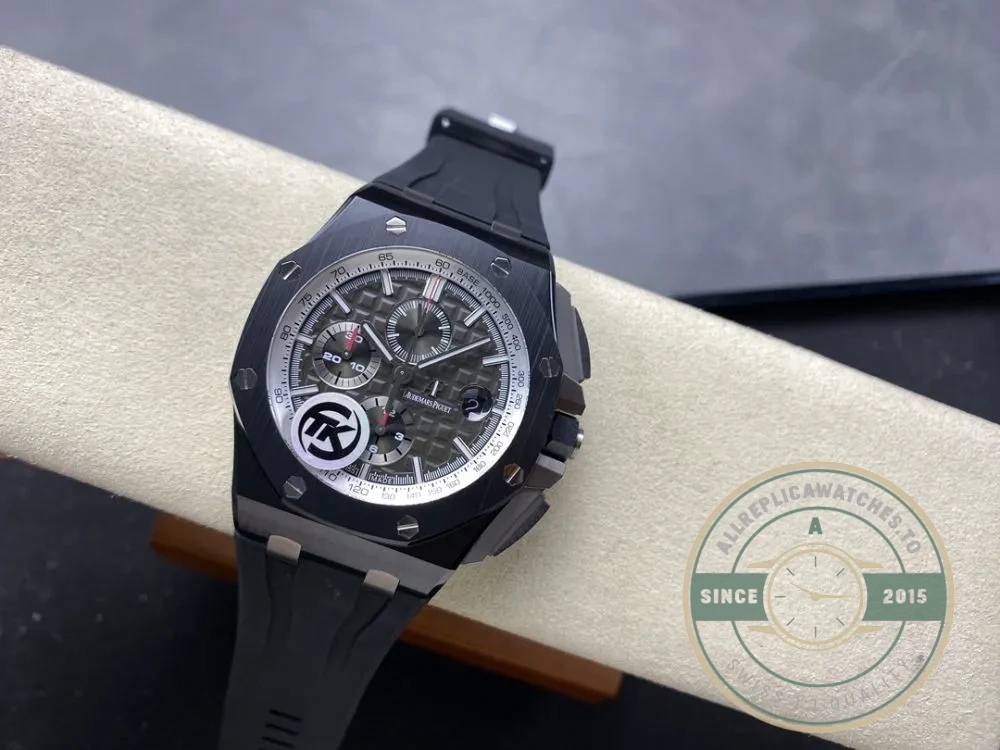 Replica Audemars Piguet Royal Oak Offshore Dark Grey Silver Dial 44mm 26405CE.OO.A002CA.01 - High-Grade Replica Watch