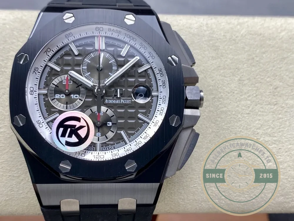 Replica Audemars Piguet Royal Oak Offshore Dark Grey Silver Dial 44mm 26405CE.OO.A002CA.01 - Swiss-Made Clone Watch