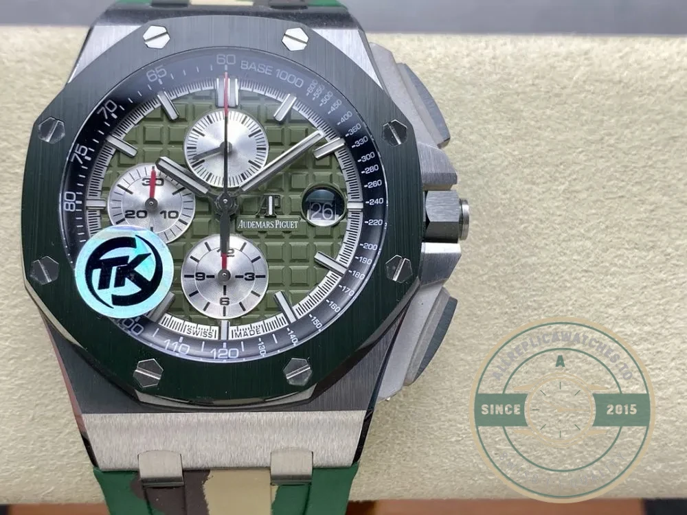 Replica Audemars Piguet Royal Oak Offshore Green Dial 44mm 26400SO - Premium Super Clone Watch