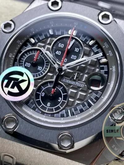 Replica Audemars Piguet Royal Oak Offshore Grey Black Dial 44mm 26568IM.OO.A004CA - Affordable Luxury Replica Timepiece