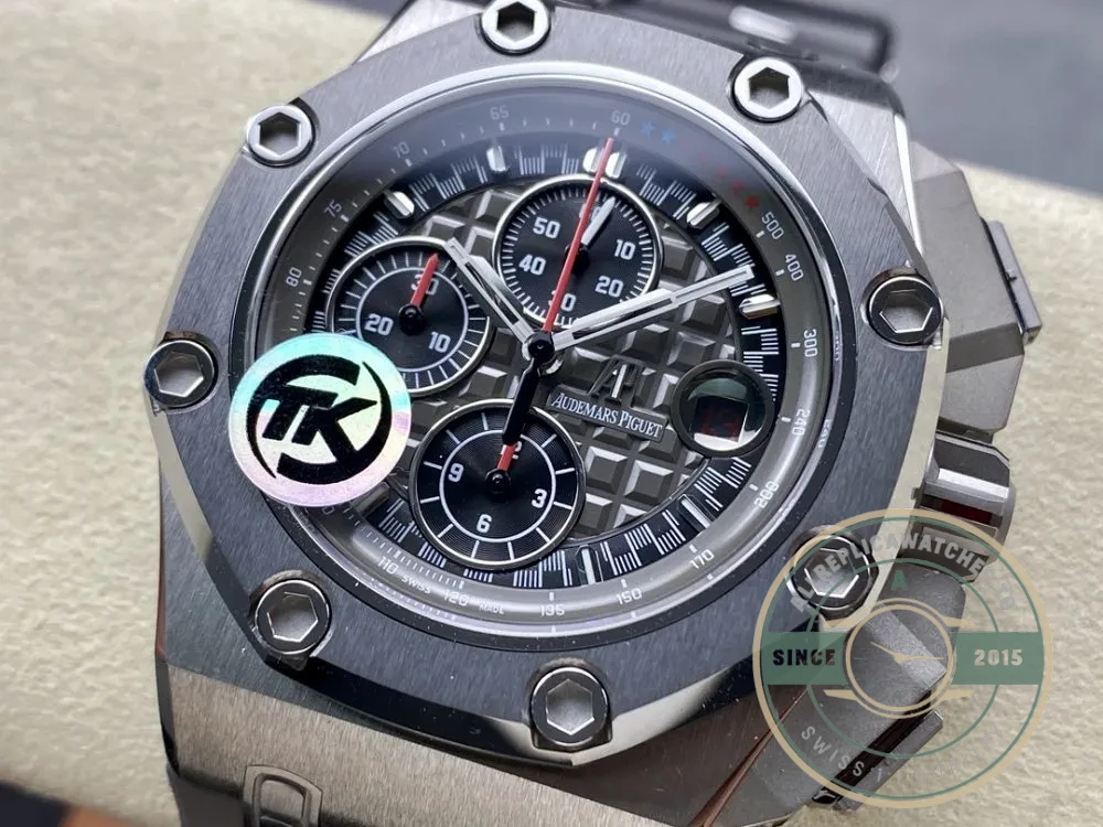 Replica Audemars Piguet Royal Oak Offshore Grey Black Dial 44mm 26568IM.OO.A004CA - Affordable Luxury Replica Timepiece