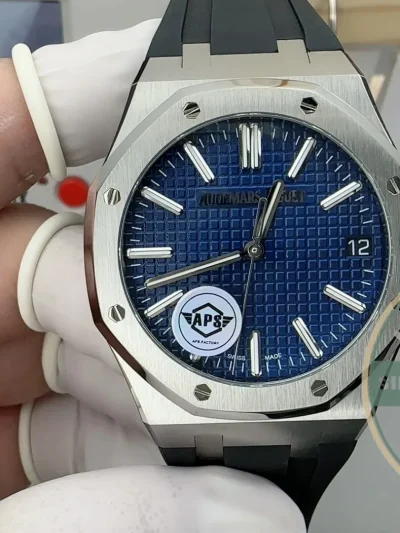 Superclone Audemars Piguet Royal Oak Blue Dial, Rubber 15500ST.OO.1220ST.04 41mm - Budget Luxury Replica Watch