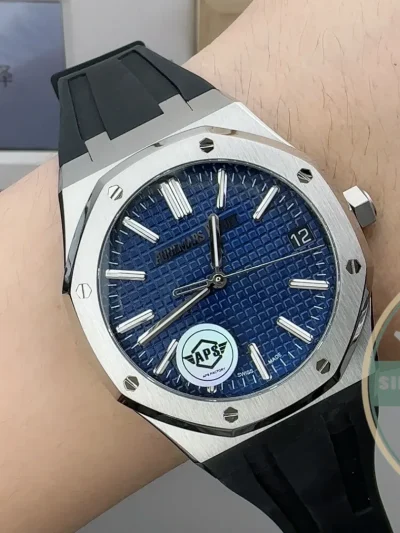 Superclone Audemars Piguet Royal Oak Blue Dial, Rubber 15500ST.OO.1220ST.04 41mm - Luxury Replica Watch