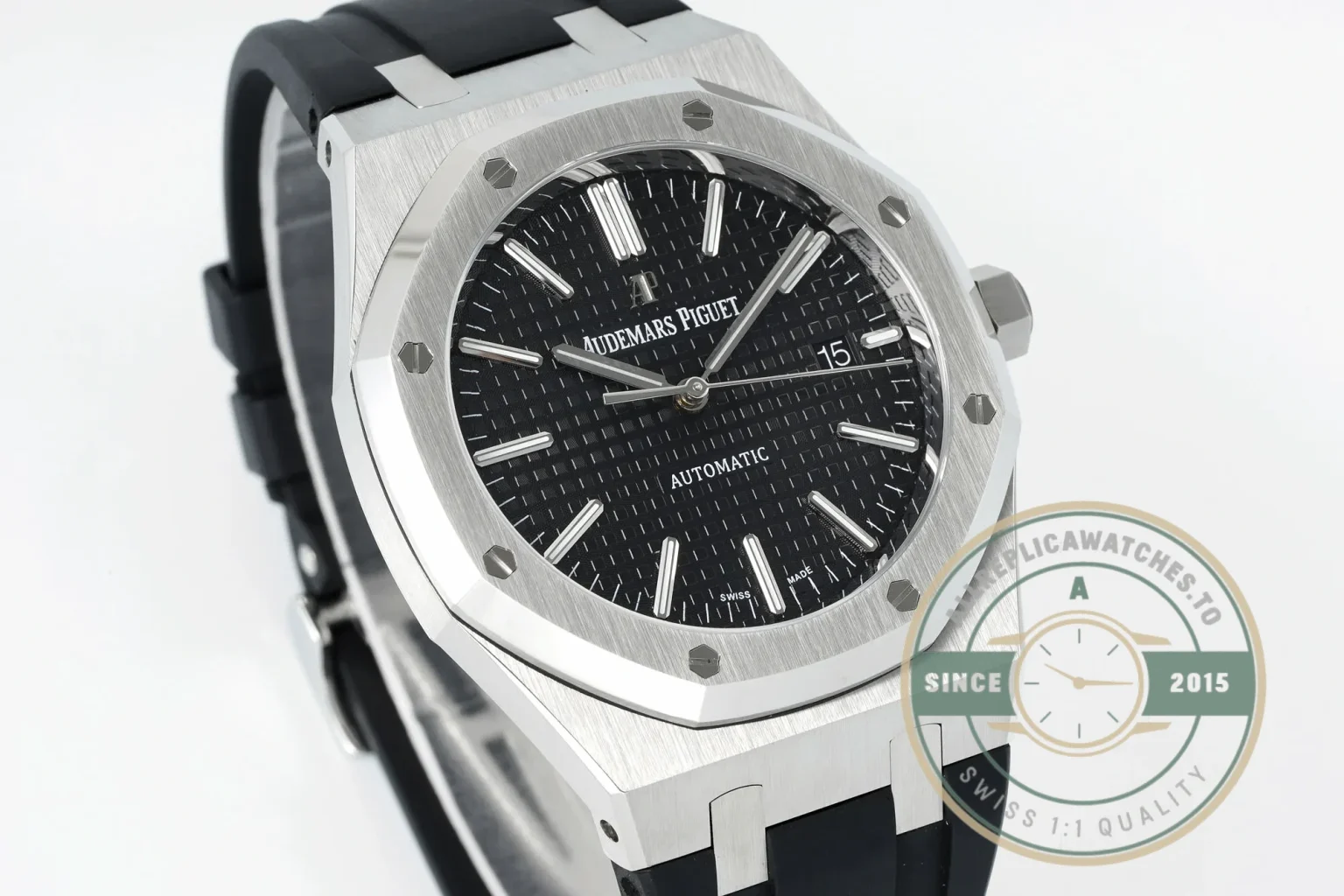 Replica Audemars Piguet Royal Oak Black, Rubber 15400ST.OO.1220ST.01 - 1:1 Swiss Replica Watch