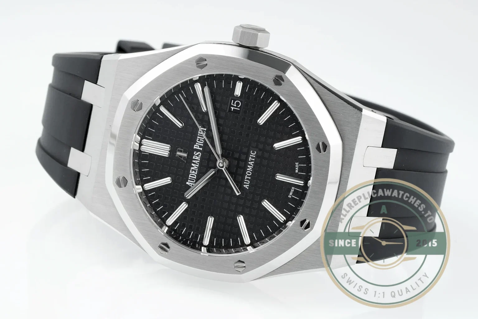Replica Audemars Piguet Royal Oak Black, Rubber 15400ST.OO.1220ST.01 - High-Grade Replica Watch