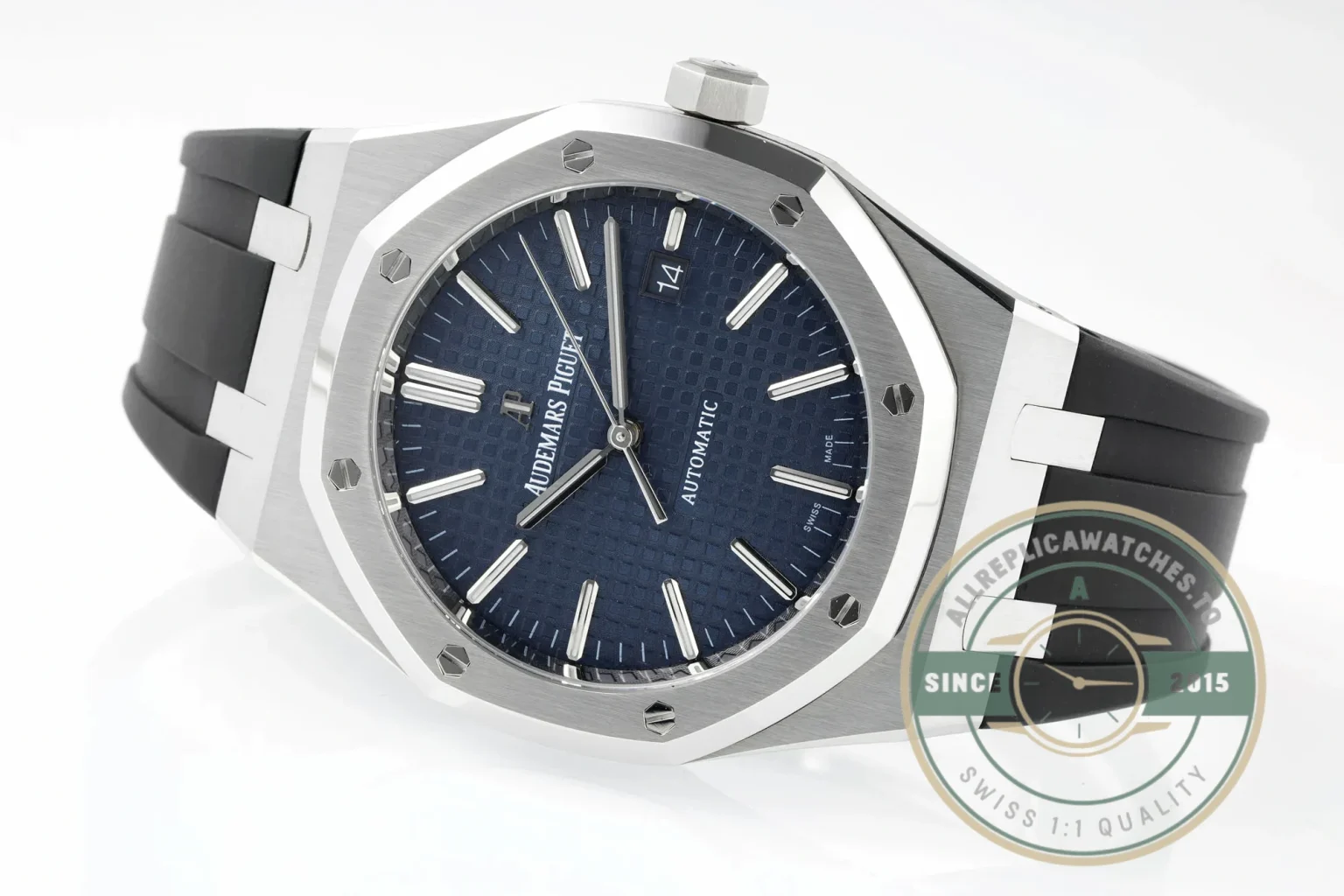 Replica Audemars Piguet Royal Oak Blue, Rubber 15400ST.OO.1220ST.03 - Top-Tier Swiss Replica Watch