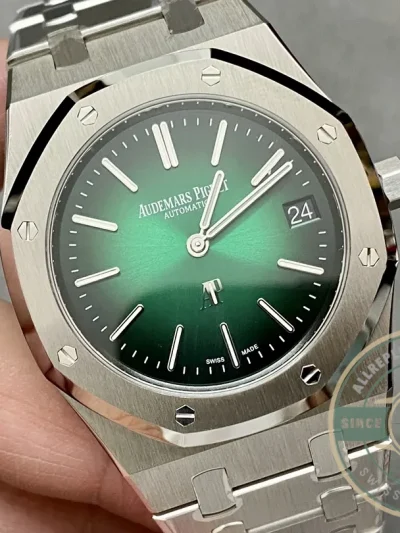 Superclone Audemars Piguet Royal Oak Smoked green, 39 mm Ref. 15202PT.OO.1240PT.01 - Swiss-Made Clone Watch