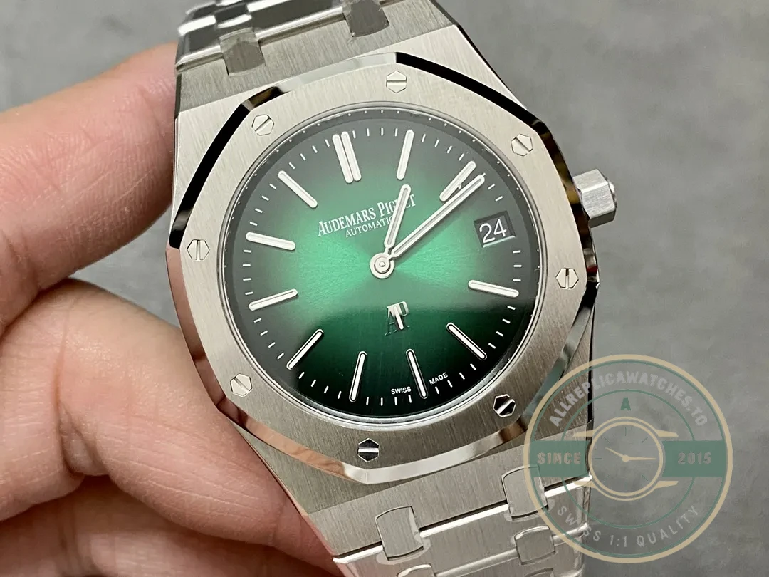 Superclone Audemars Piguet Royal Oak Smoked green, 39 mm Ref. 15202PT.OO.1240PT.01 - Swiss-Made Clone Watch