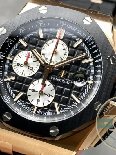 Replica Audemars Piguet Royal Oak Offshore Black Tapisserie Dial 44mm 26401RO.OO.A002CA - Swiss Movement Replica Watch