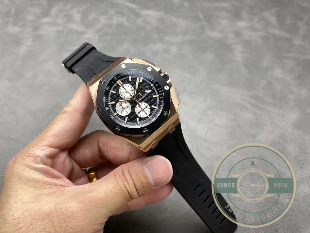 Replica Audemars Piguet Royal Oak Offshore Black Tapisserie Dial 44mm 26401RO.OO.A002CA - Affordable Super Clone Watch