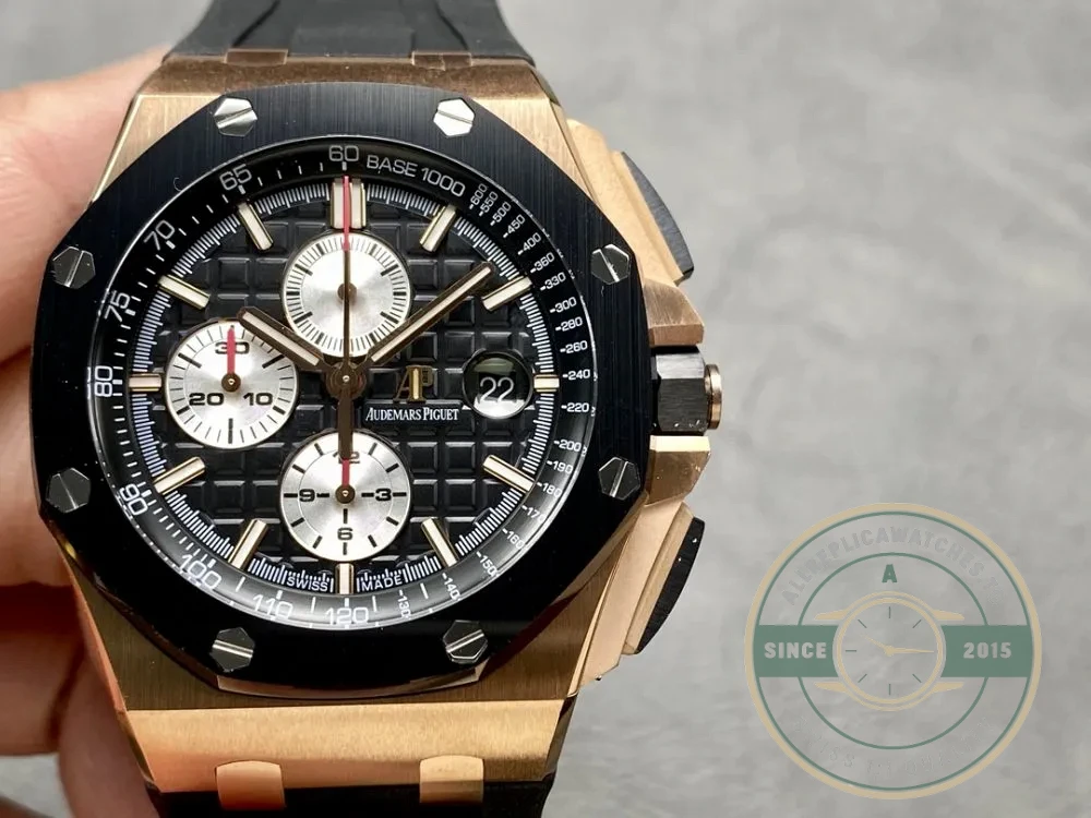 Replica Audemars Piguet Royal Oak Offshore Black Tapisserie Dial 44mm 26401RO.OO.A002CA - Top-Tier Swiss Replica Watch