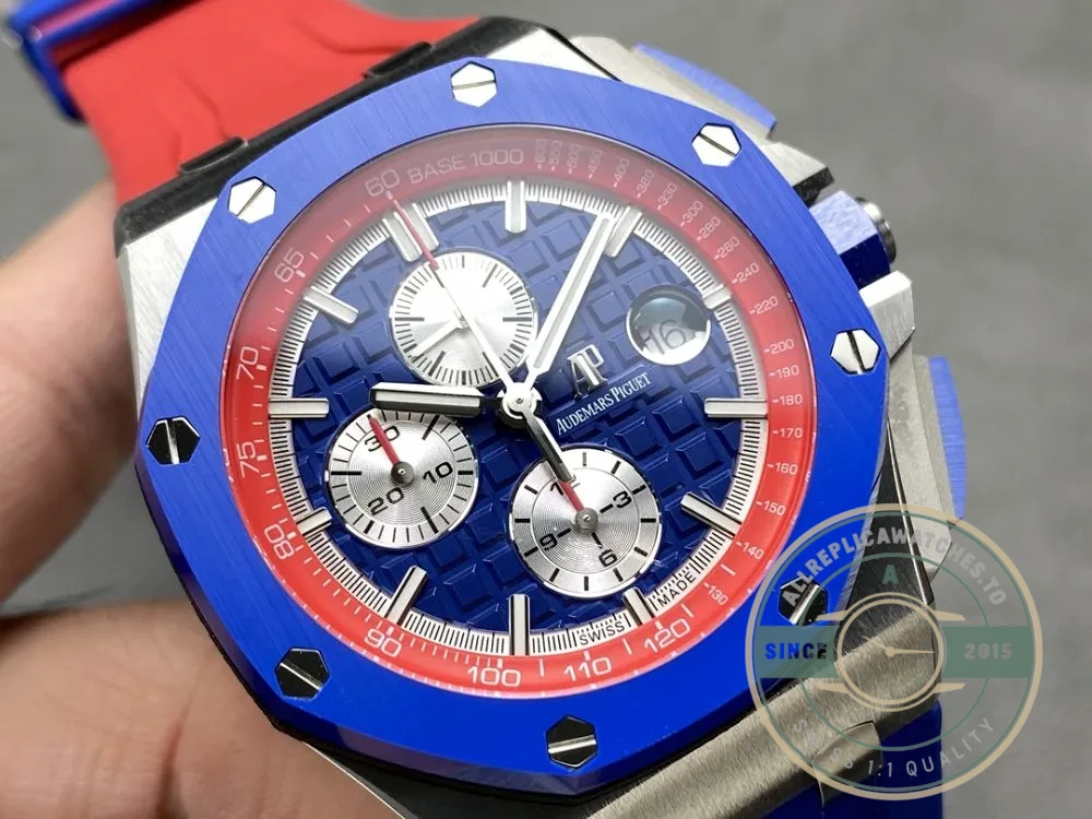 Replica Audemars Piguet Royal Oak Offshore Bright Blue Dial 44mm 26400SO.OO.A502CA.01 - Best Quality Replica Watch