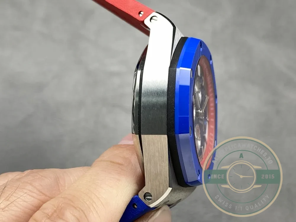 Replica Audemars Piguet Royal Oak Offshore Bright Blue Dial 44mm 26400SO.OO.A502CA.01 - Budget Luxury Replica Watch