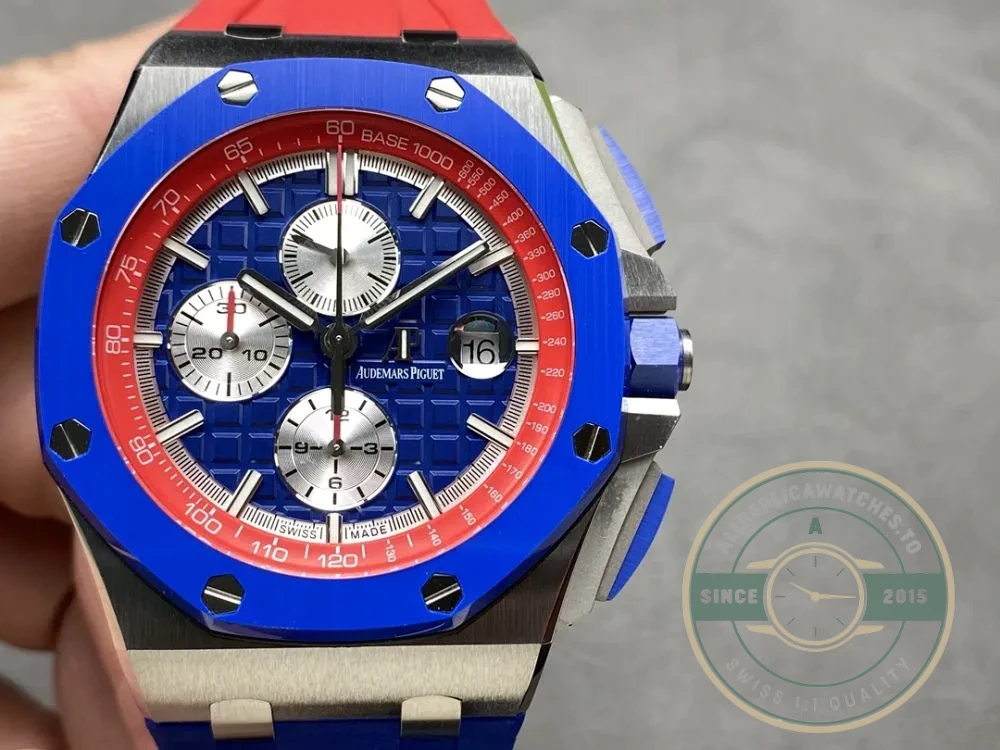Replica Audemars Piguet Royal Oak Offshore Bright Blue Dial 44mm 26400SO.OO.A502CA.01 - Swiss Movement Replica Watch