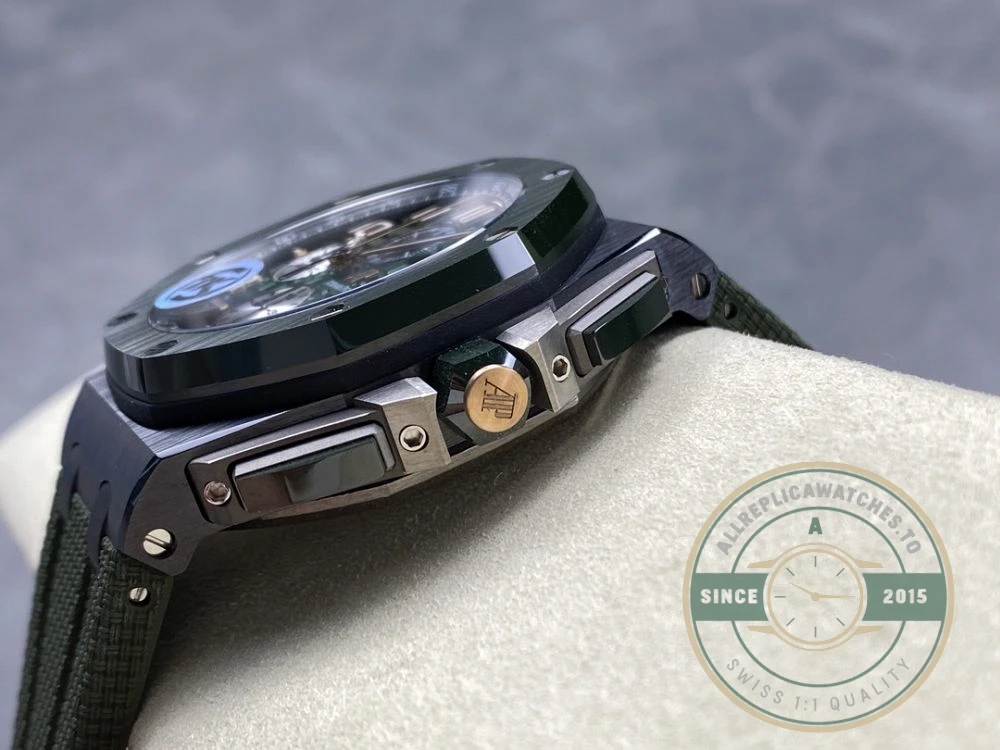 Replica Audemars Piguet Royal Oak Offshore Forest Green Dial 44mm 6405CE.OO.A056CA.01 - Affordable Super Clone Watch