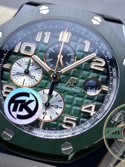 Replica Audemars Piguet Royal Oak Offshore Forest Green Dial 44mm 6405CE.OO.A056CA.01 - Best Quality Replica Watch