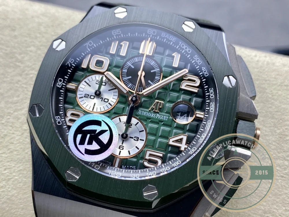 Replica Audemars Piguet Royal Oak Offshore Forest Green Dial 44mm 6405CE.OO.A056CA.01 - Best Quality Replica Watch
