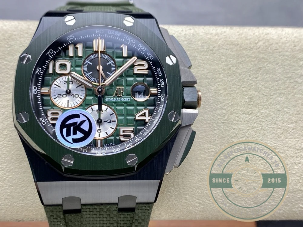 Replica Audemars Piguet Royal Oak Offshore Forest Green Dial 44mm 6405CE.OO.A056CA.01 - Swiss Movement Replica Watch