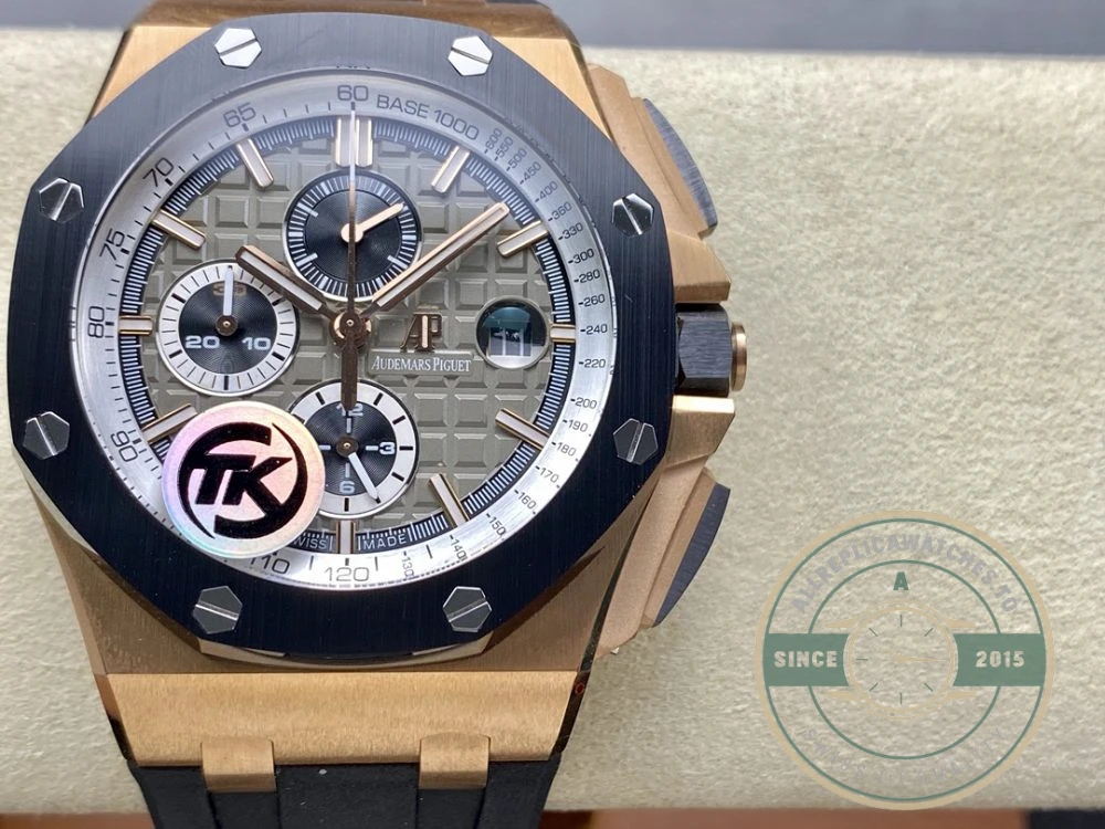Replica Audemars Piguet Royal Oak Offshore Grey Rose Gold Dial 44mm 26568OM.OO.A004CA.01 - Top-Tier Swiss Replica Watch