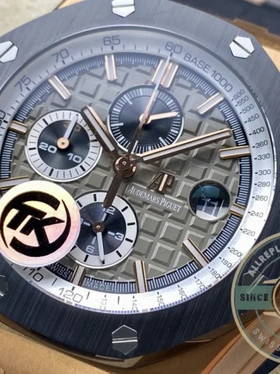 Replica Audemars Piguet Royal Oak Offshore Grey Rose Gold Dial 44mm 26568OM.OO.A004CA.01 - Premium Super Clone Watch
