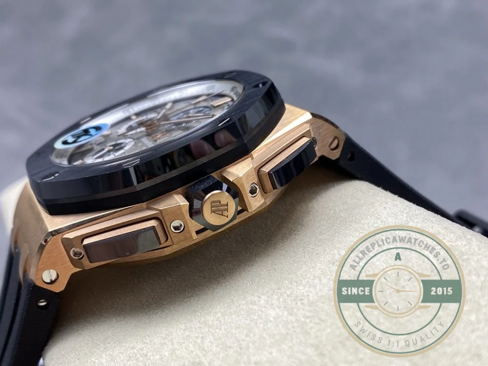 Replica Audemars Piguet Royal Oak Offshore Grey Rose Gold Dial 44mm 26568OM.OO.A004CA.01 - Luxury Replica Watch