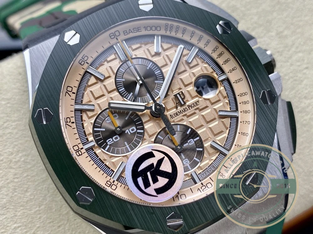 Replica Audemars Piguet Royal Oak Offshore Khaki Gold Dial 44mm 26400SO.OO.A054CA.01 - Luxury Replica Watch