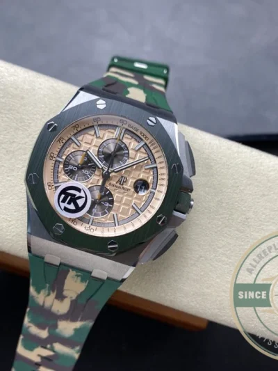 Replica Audemars Piguet Royal Oak Offshore Khaki Gold Dial 44mm 26400SO.OO.A054CA.01 - Affordable Luxury Replica Timepiece