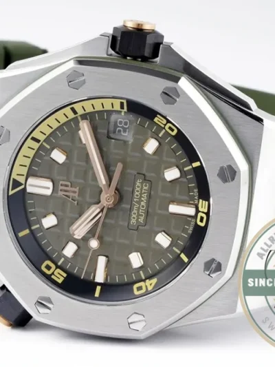 Replica Audemars Piguet Royal Oak Offshore Khaki Green Dial 42mm 15720ST.OO.A052CA.01 - 1:1 Swiss Replica Watch