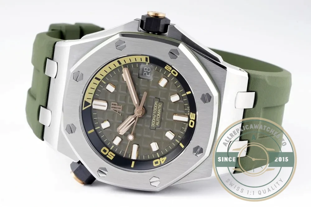Replica Audemars Piguet Royal Oak Offshore Khaki Green Dial 42mm 15720ST.OO.A052CA.01 - 1:1 Swiss Replica Watch