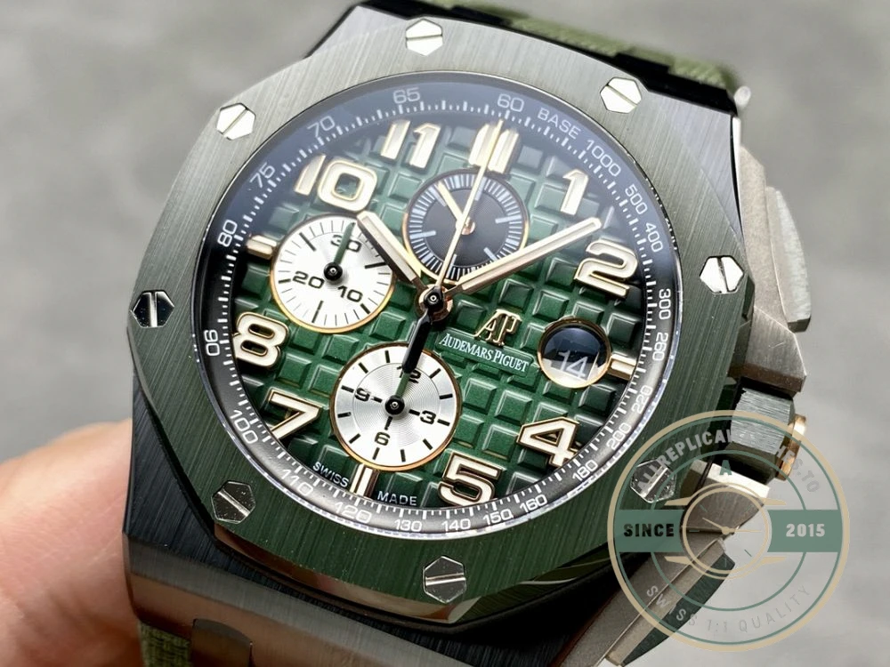 Replica Audemars Piguet Royal Oak Offshore Rich Green Dial 44mm 26405CE.OO.A056CA.01 - Affordable Super Clone Watch