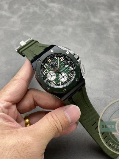 Replica Audemars Piguet Royal Oak Offshore Rich Green Dial 44mm 26405CE.OO.A056CA.01 - Affordable Super Clone Watch