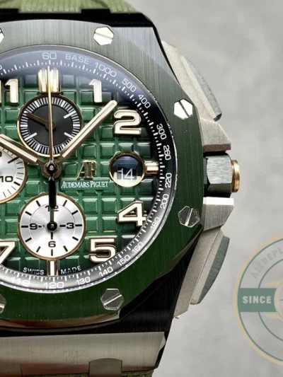 Replica Audemars Piguet Royal Oak Offshore Rich Green Dial 44mm 26405CE.OO.A056CA.01 - Swiss-Made Clone Watch