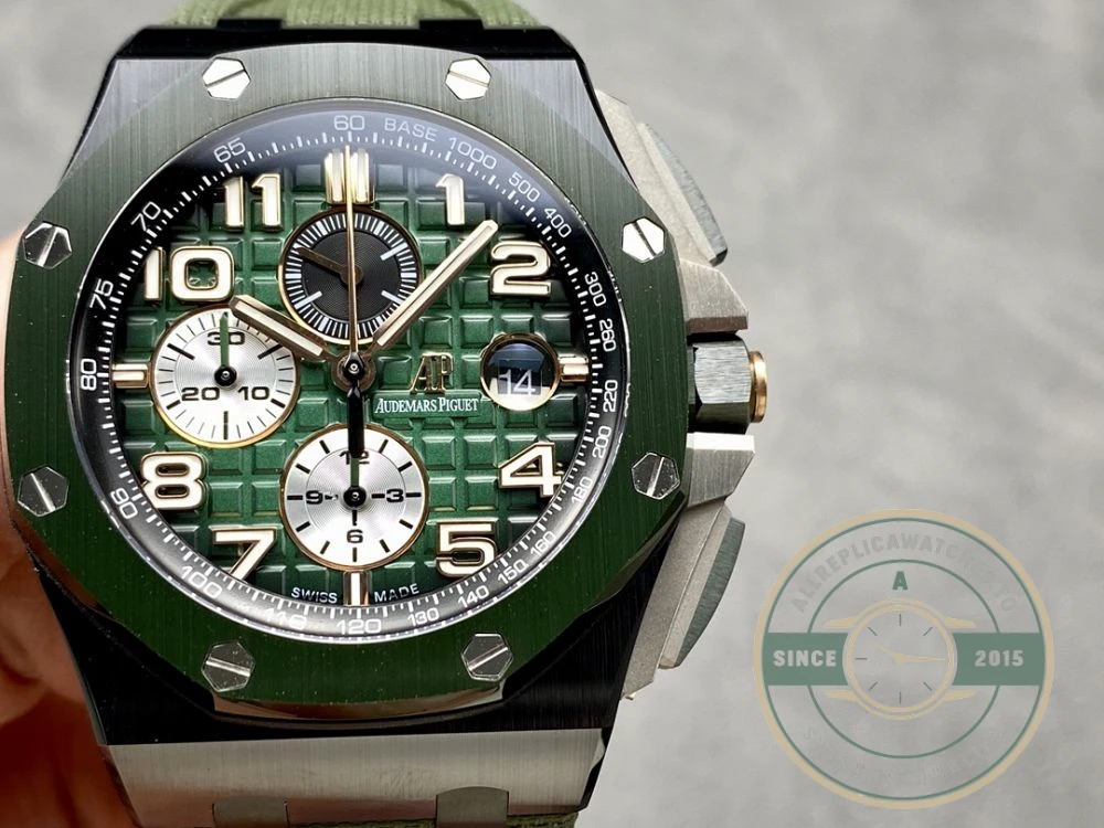 Replica Audemars Piguet Royal Oak Offshore Rich Green Dial 44mm 26405CE.OO.A056CA.01 - Swiss-Made Clone Watch