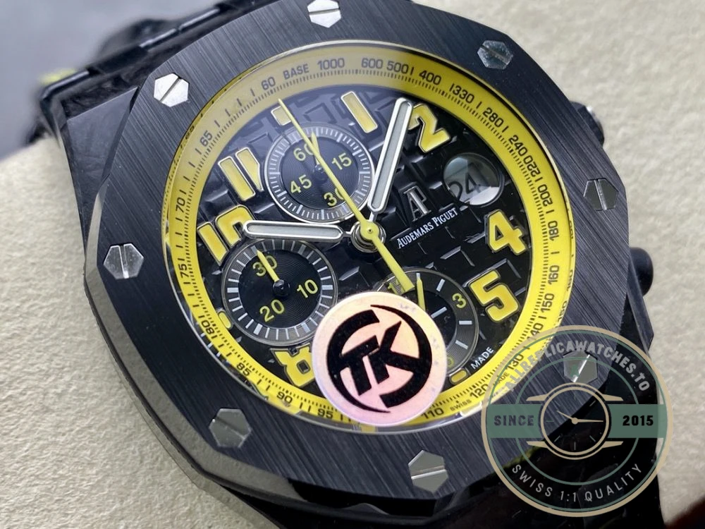 Replica Audemars Piguet Royal Oak Offshore Yellow Dial 44mm 26176FO.OO.D101CR.02 - Budget Luxury Replica Watch