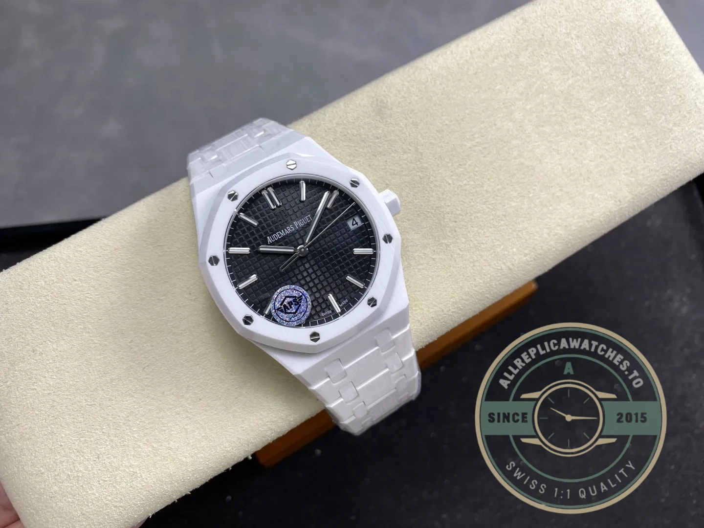Superclone Audemars Piguet Royal Oak Black Dial 15500 Ceramic - Swiss Movement Replica Watch