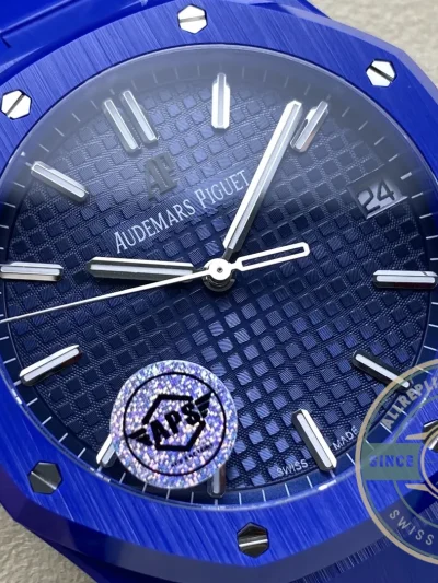 Superclone Audemars Piguet Royal Oak Blue Dial 15500 Ceramic - 1:1 Swiss Replica Watch