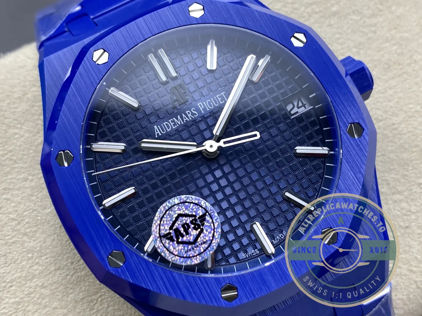 Superclone Audemars Piguet Royal Oak Blue Dial 15500 Ceramic - 1:1 Swiss Replica Watch