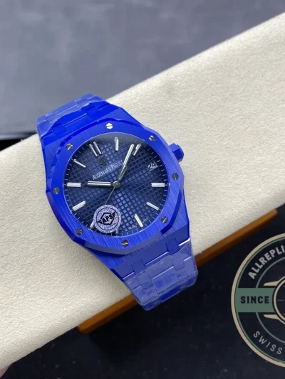 Superclone Audemars Piguet Royal Oak Blue Dial 15500 Ceramic - Budget Luxury Replica Watch